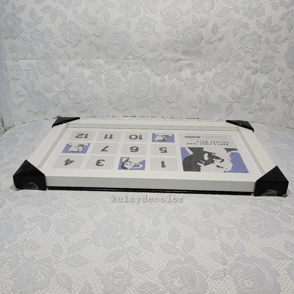 Baby’s First Year Collage Frame 12 Month Photo Display 17.25” x 10” – Brand New